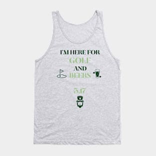 Golf Tee Shirt, Golf, Golf shirt, Golfing tee shirt, Fun golf shirt, golf clothing, St. Patricks Day Tank Top